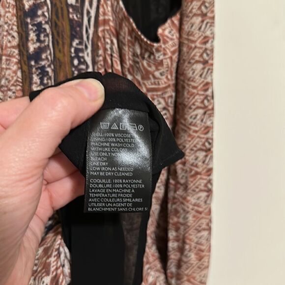 Urban Outfitters | Ecote Boho Tribal Print Sleeveless T Strap Back Maxi Dress M - Picture 8 of 8